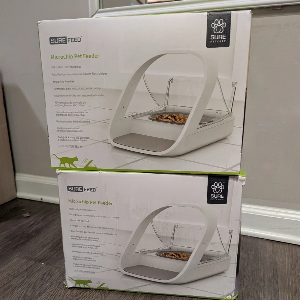 Microchip Pet Feeder - White